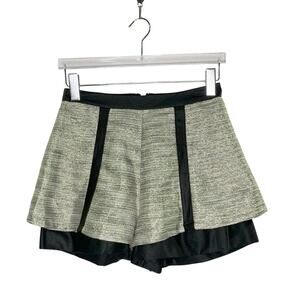Whitney Eve Metallic Thread Shorts 6 NEW Silver Black Night Out Party